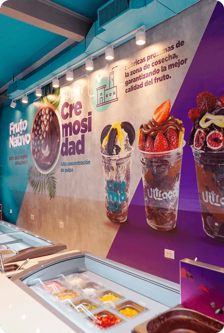 Ultra Açaí - Variedad y toppings